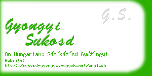 gyongyi sukosd business card